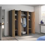 Rauch Möbel OMARA S KLASIČNIMI VRATI, siva, hrast artisan | Shoptok.si
