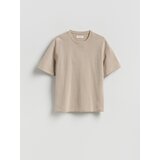 Reserved Boxy pamučna majica kratkih rukava - bež | shoptok.hr