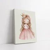 slika devojčica i zeka 40x30cm