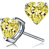  Naušnice Small Hearts - Žuta KP29316 | shoptok.hr