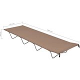  Kreveti za kampiranje 2kom 180x60x19cm tkanina/čelik smeđe-sivi | shoptok.hr