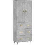  Visoka komoda siva betona 69 5x34x180 cm od konstruiranog drva | shoptok.hr