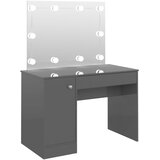  Stolić za šminkanje LED 110 x 55 x 145 cm MDF sjajni sivi | shoptok.hr