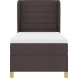 Box Spring Krevet s Madracem u Tamno Smeđoj 90x200 cm Tkanina | shoptok.hr