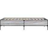  Okvir za krevet boja hrasta 90x200 cm konstruirano drvo i metal Siva 90 x 200 cm | shoptok.hr