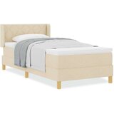  Boxspring - Krevet s oprugama s madracem Krema 90 x 190 cm tkanina | shoptok.hr