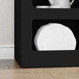  Strani šal Črna 40 x 35 x 100,5 cm Konstruiran les, (5000107659) | Shoptok.si