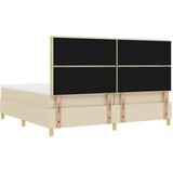  Krevet s opruga kutije s madracem Krema 200 x 200 cm tkanina | shoptok.hr