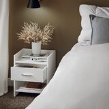 SoBuy nočna omarica s predalom v beli barvi v skandinavskem slogu, (20815131) | Shoptok.si