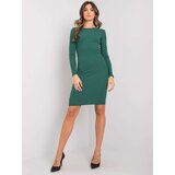 RUE PARIS Dress-RV-SK-5131.18P-dark green Cene