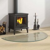 Staklena Steklena plošča za kamin polkrožna 1000x500 mm | Shoptok.si