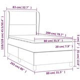 Box spring postelja z vzmetnico temno rjava 80x200 cm blago, (20898990) | Shoptok.si