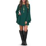 Fenzy Opuštena Haljina S Rukavima Na Zvono Rania, Zelena | shoptok.hr