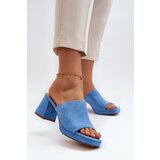 Kesi Women's blue Bralya high heeled slippers Cene