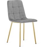 KARA stolica - svijetlosivi baršun / zlatne noge x 1 | shoptok.hr