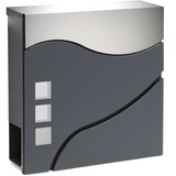  Nabiralnik inox z režo za časopis antracit | Shoptok.si