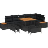  Sjedeća garnitura za vrt 9 kom. 8-Broj sjedala Crna 286 x 121 x 85 cm | shoptok.hr