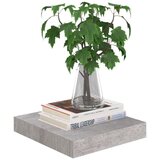  Stenske police 4 kosi betonsko sive 23x23,5x3,8 cm MDF, (20810680) | Shoptok.si
