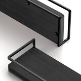 AFAJWSC 2x 42 cm lesena stenska polica z držalom za brisače | Shoptok.si