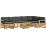  Set vanjskih sofa 9 kom. Bijela i antracit Poliester | Shoptok.si