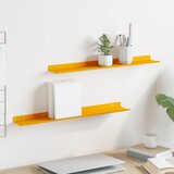  Lebdeća polica Zidne 2 pcs Žuta 60 x 8,5 x 2,5 cm Čelik | shoptok.hr