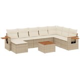  9-dijelni set vrtnih sofa s jastucima bež od poliratana | shoptok.hr