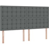  Krevet S LED lampica s pohranom Tamno siva 160 x 200 cm tkanina | shoptok.hr