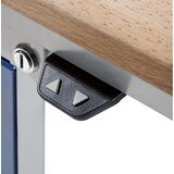 RAU Delovna miza, električno nastavljiva po višini, melaminska ESD-plošča, nosilnost 300 kg, ŠxG 750 x 800 mm | Shoptok.si