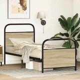 vidaXL Okvir kreveta bez madraca boja hrasta sonome 75 x 190 cm drveni | shoptok.hr