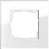 Gira pokrovni okvir 1f. belo steklo Esprit 021112, (20858327) Cene