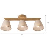  Plafonski luster ANTONIO 3xE14/40W/230V hrast | Eponuda.com
