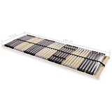  Podnice za krevet 2 kom s 42 letvice i 7 zona 70 x 200 cm | shoptok.hr