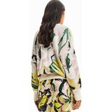 Desigual Pulover 'TROPI' bež / žuta / zelena / svijetloroza | shoptok.hr