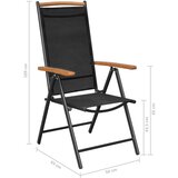  Jedilna garnitura 9-delna aluminij črne barve | Shoptok.si