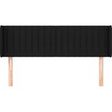  Uzglavlje s ušima crno 147x16x78/88 cm od tkanine | Eponuda.com