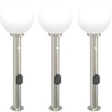  Stupić sa senzorom i utičnicom 3 kom 80 cm nehrđajući čelik IP44 | Eponuda.com