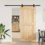  Klizna vrata NARVIK Prirodna i crna 100 x 210 cm (213,5 cm) | shoptok.hr