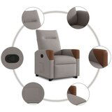  Naslonjač na podizanje od tkanine smeđesivi | shoptok.hr