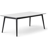 Hammel Furniture Bela/črna raztegljiva jedilna miza z belo mizno ploščo 100x210 cm Meza – Cene