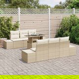  Set vrtnih sofa 7 dijelova Bež Ratan Set vrtnih sofa Pravokutni | shoptok.hr