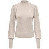 Only Puloverji Julia Life L/S Knit - Pumice Stone Bež Cene