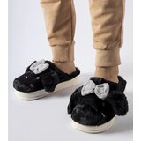 Gemre Black warm slippers with ears and a bow Gilda Cijene