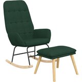  Stolica za ljuljanje s osloncem za noge od tkanine tamnozeleno | shoptok.hr
