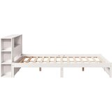  Krevet s regalom z knjige bez madraca bijeli 120x190cm borovina | shoptok.hr