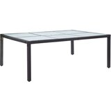 Poli Vrtni blagovaonski stol crni 200 x 150 x 74 cm od poliratana | shoptok.hr