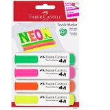 Faber-Castell Faber-Castell: 4-delni komplet tekstilnih flomastrov v neon barvah | Shoptok.si