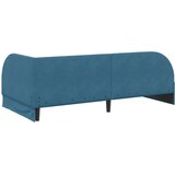 vidaXL Kotna postelja z vzglavjem Modra 100 cm x 200 cm blago | Shoptok.si