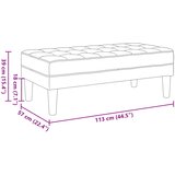  Klupa s jastukom Oblačnosiva 113 x 57 x 39 cm tkanina | shoptok.hr