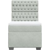  Box spring krevet s madracem svjetlosivi 100x200 cm baršunasti | shoptok.hr