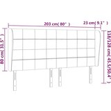  Uzglavlje s ušima tamnozeleno 203x23x118/128 cm baršunasto | shoptok.hr